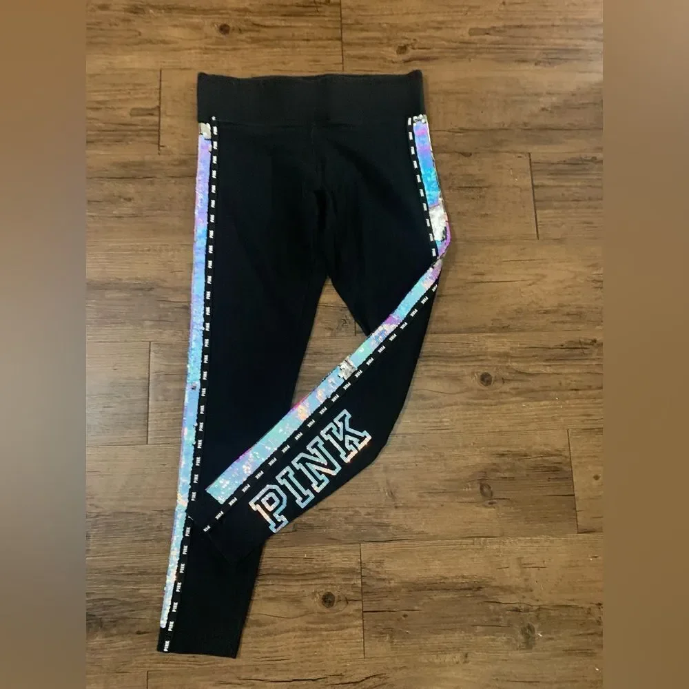 PINK VS MERMAID BLING TSHIRT / YOGA LEGGINGS OUTFIT M